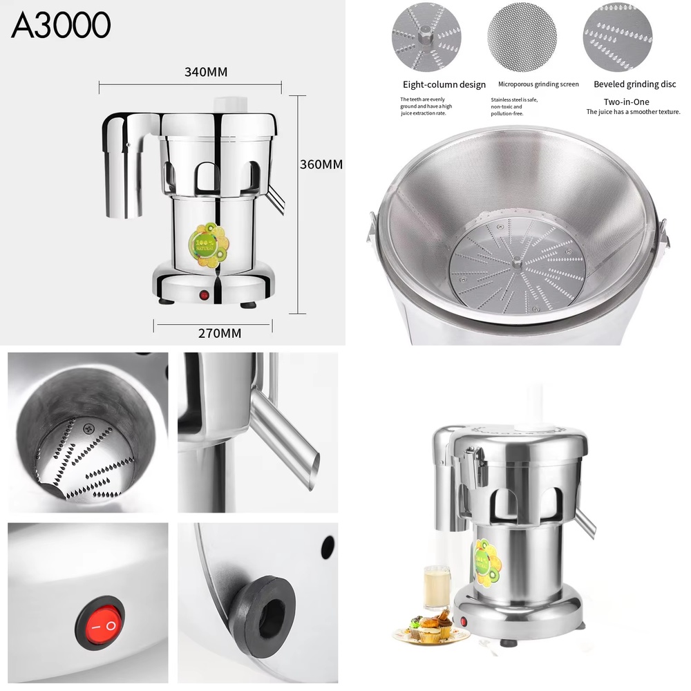 Electric Slow Juicer Cold Press - Commercial Cold Press Juice Machine for