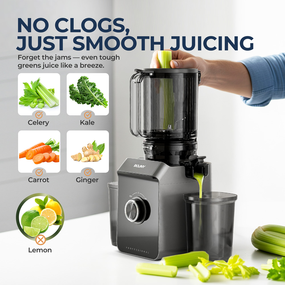 ROUNY Cold Press Extractor wit - Electric Slow Juicer Cold Press recension och pris